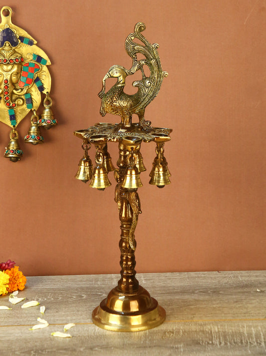 Peacock Oil Lamp Stand - Default Title (DDM21129)