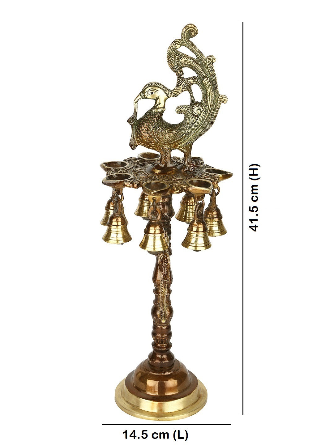 Peacock Oil Lamp Stand - Default Title (DDM21129)