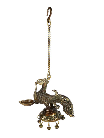 Parrot Hanging Oil Lamp with Bells - Default Title (DDM21131)