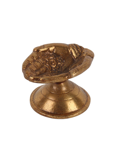 Hand Carved Brass Diya Set of 2 - Default Title (DDM2113_2)