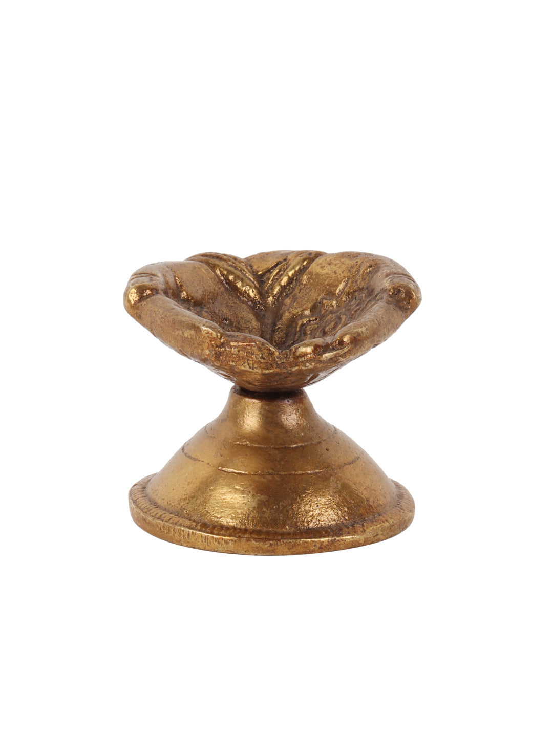 Hand Carved Brass Diya Set of 2 - Default Title (DDM2113_2)