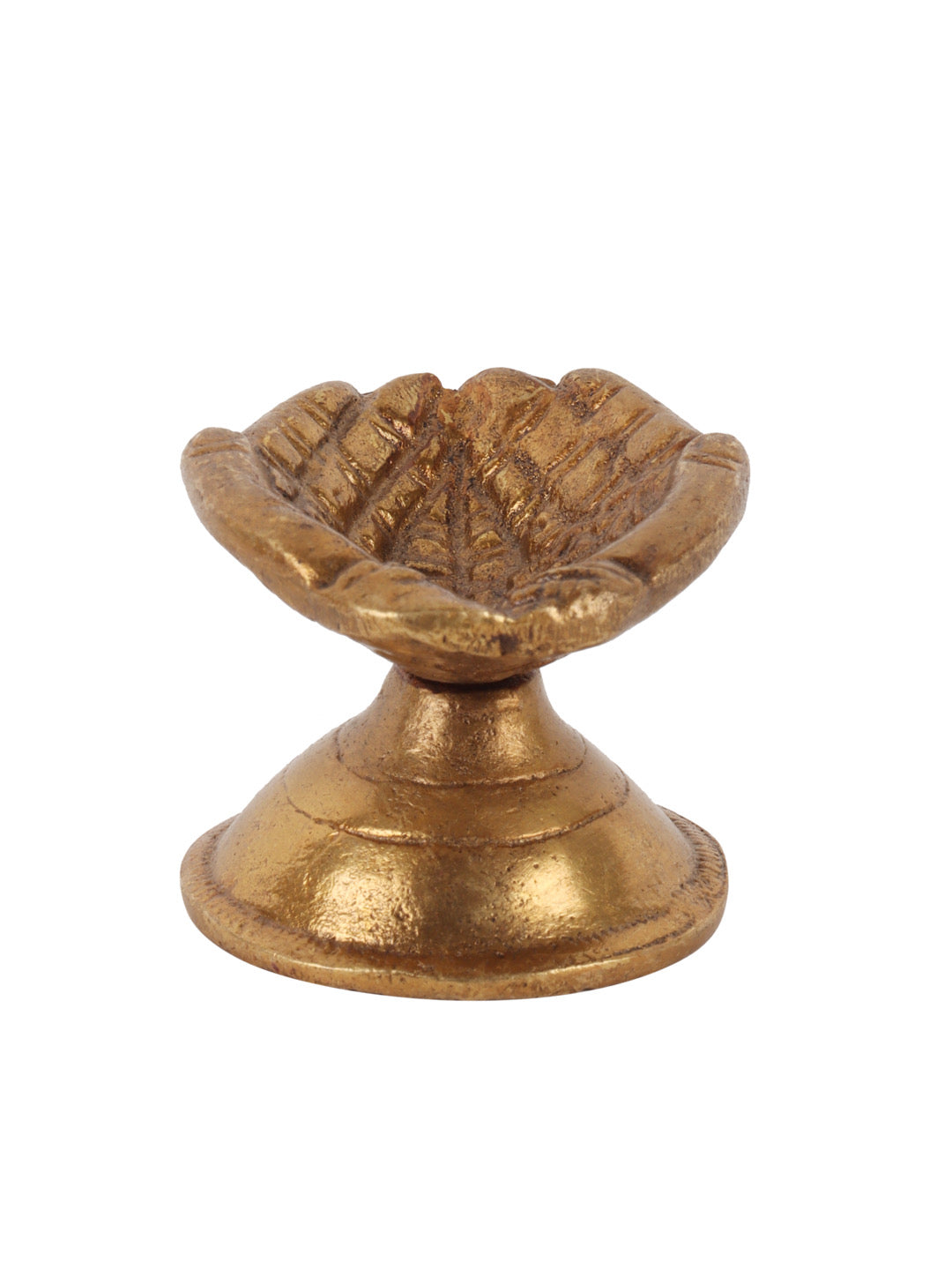 Hand Carved Brass Diya Set of 2 - Default Title (DDM2113_2)