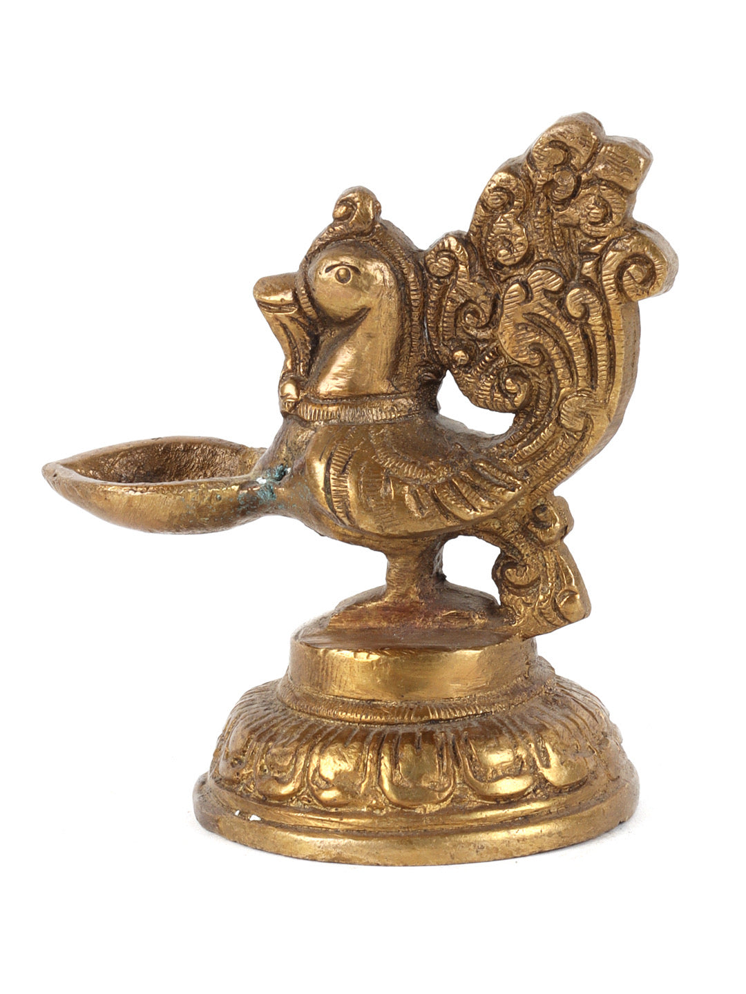 Peacock Oil Lamp in Brass - Default Title (DDM2118)