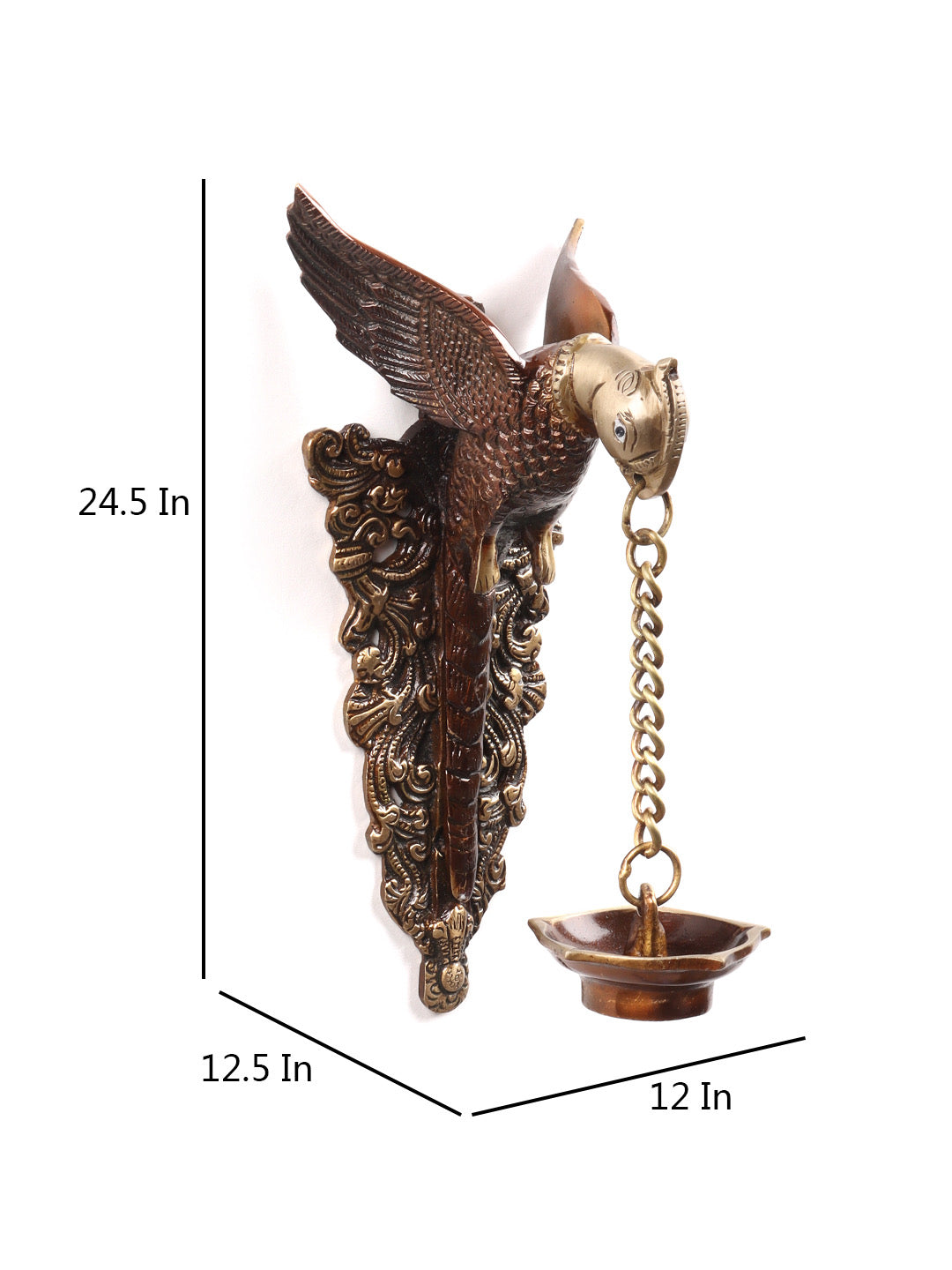 Eagle Brass Oil Lamp - Default Title (DDM2133)