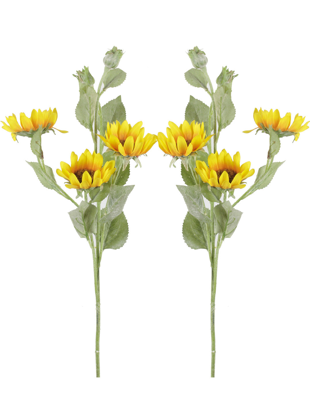 Soothing Yellow Tufted Sunflower  Set-Set of 2 - Default Title (FL2087YE)