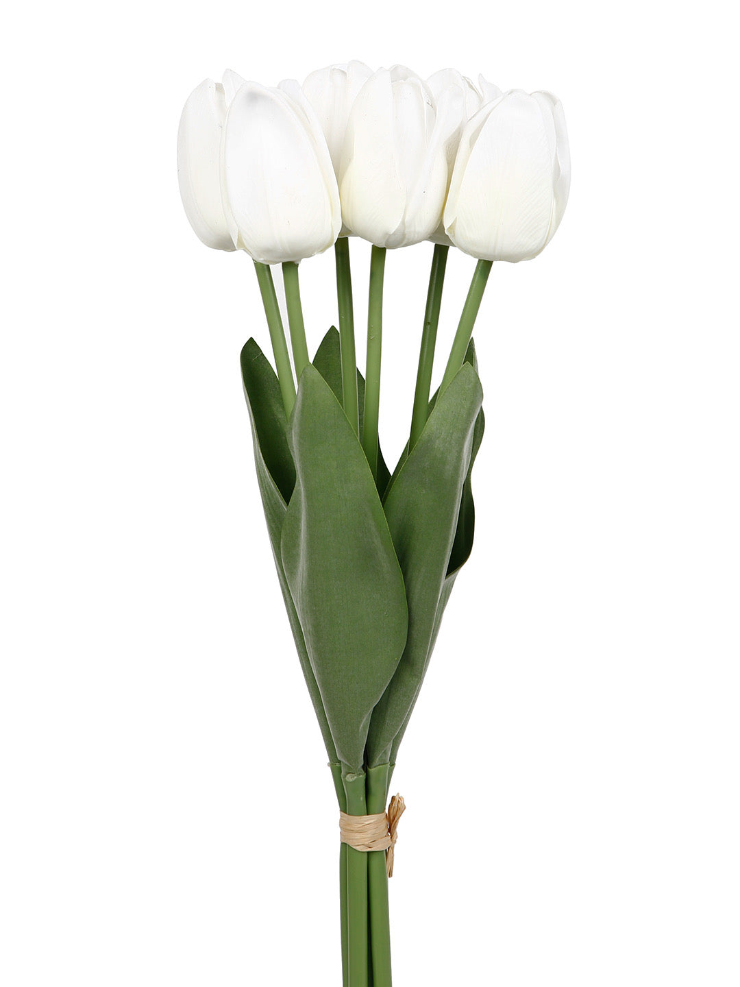 Set of 6 Realistic Charm Shaded White Tulip Flower stick - Default Title (FL21203WH)