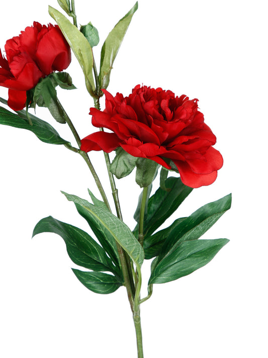 Set of 2 Natural look Red Wild Rose Flower Stick - Default Title (FL22121RE_2)