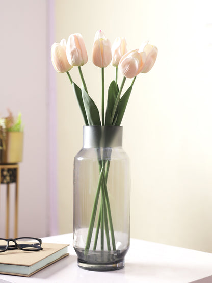 TAYHAA Set of 6 Realistic Charm Shaded Tulip Flower stick - Default Title (FL22203PE_6)