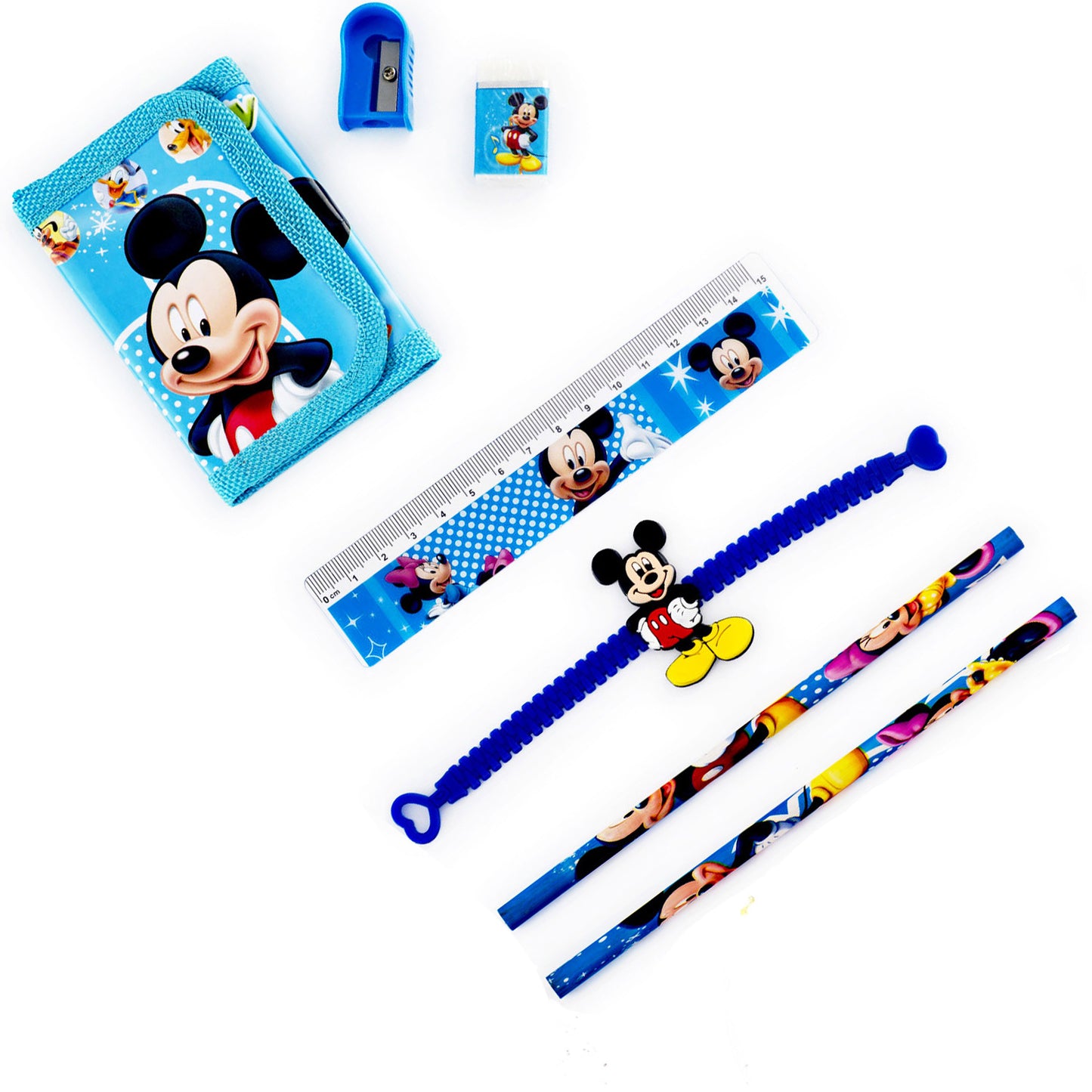 Aapno Rajasthan Blue Mickey Mouse Pouch Box & Rakhi Kids Hamper - Default Title (HPR18209)