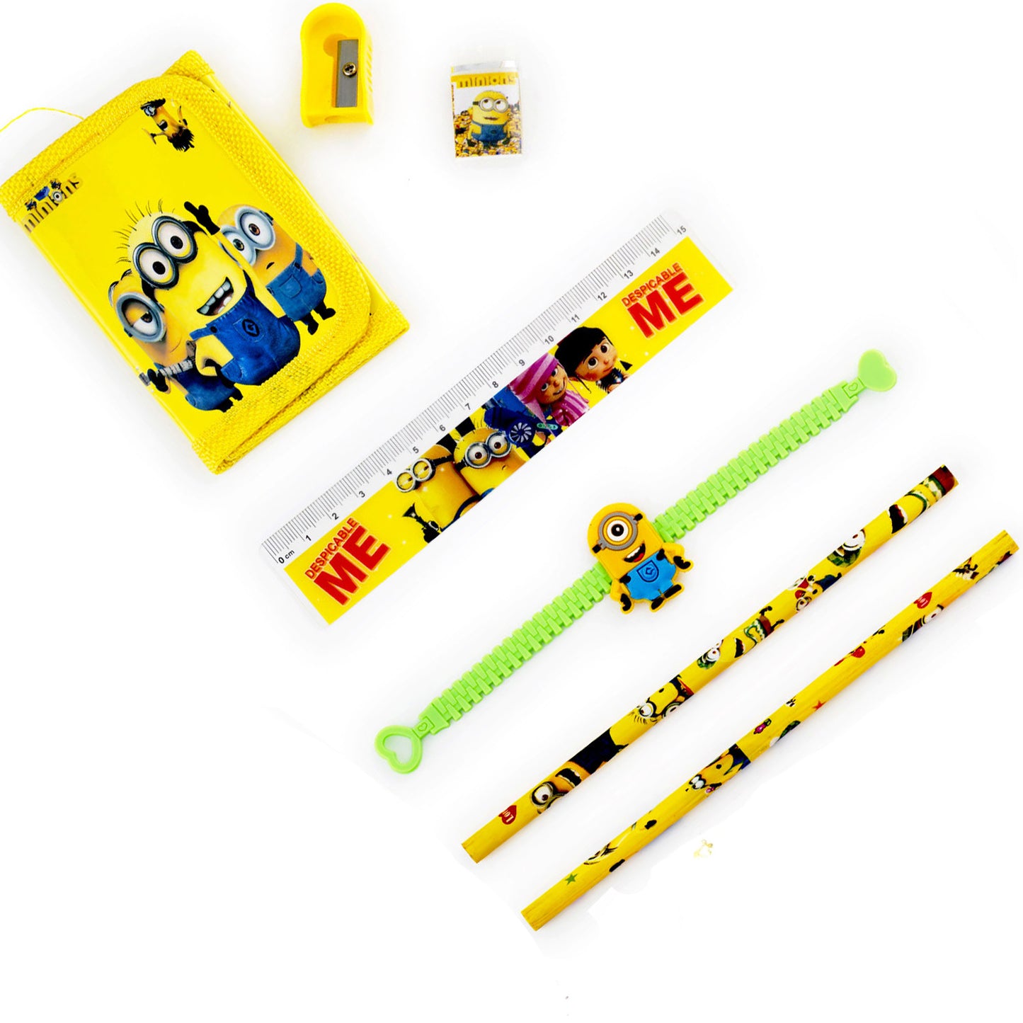 Aapno Rajasthan Yellow Minion Pouch Box & Rakhi Kids Hamper - Default Title (HPR18210)