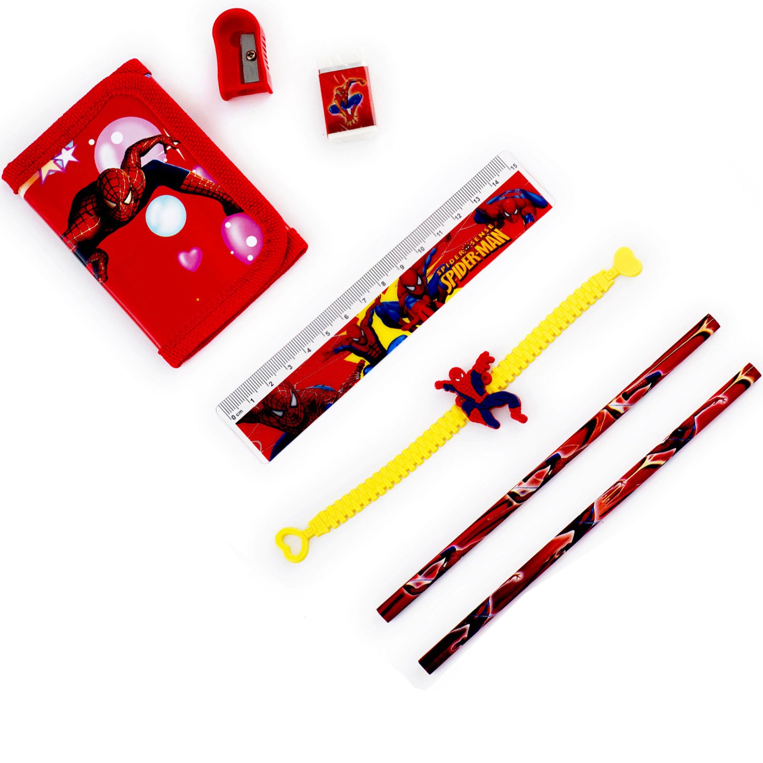 Aapno Rajasthan Red Spiderman Pouch Box & Rakhi Kids Hamper - Default Title (HPR18213)