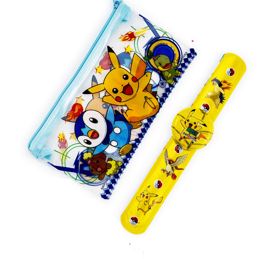 Aapno Rajasthan Pikachu Pouch Box & Rakhi Kids Hamper - Default Title (HPR18219)