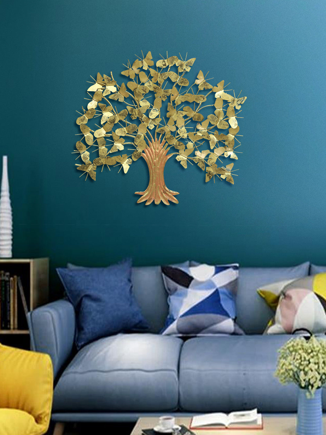Wall decor butterfly with trees - Default Title (JDPSK2118)