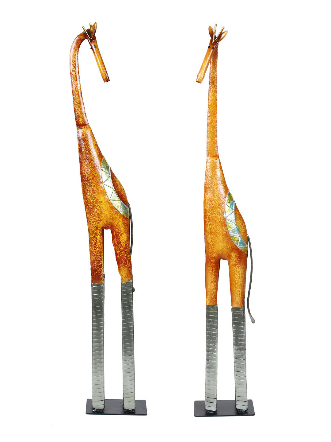 Towering and Graceful Giraffe Showpiece Set of 2 - Default Title (JDPVED2127_2)