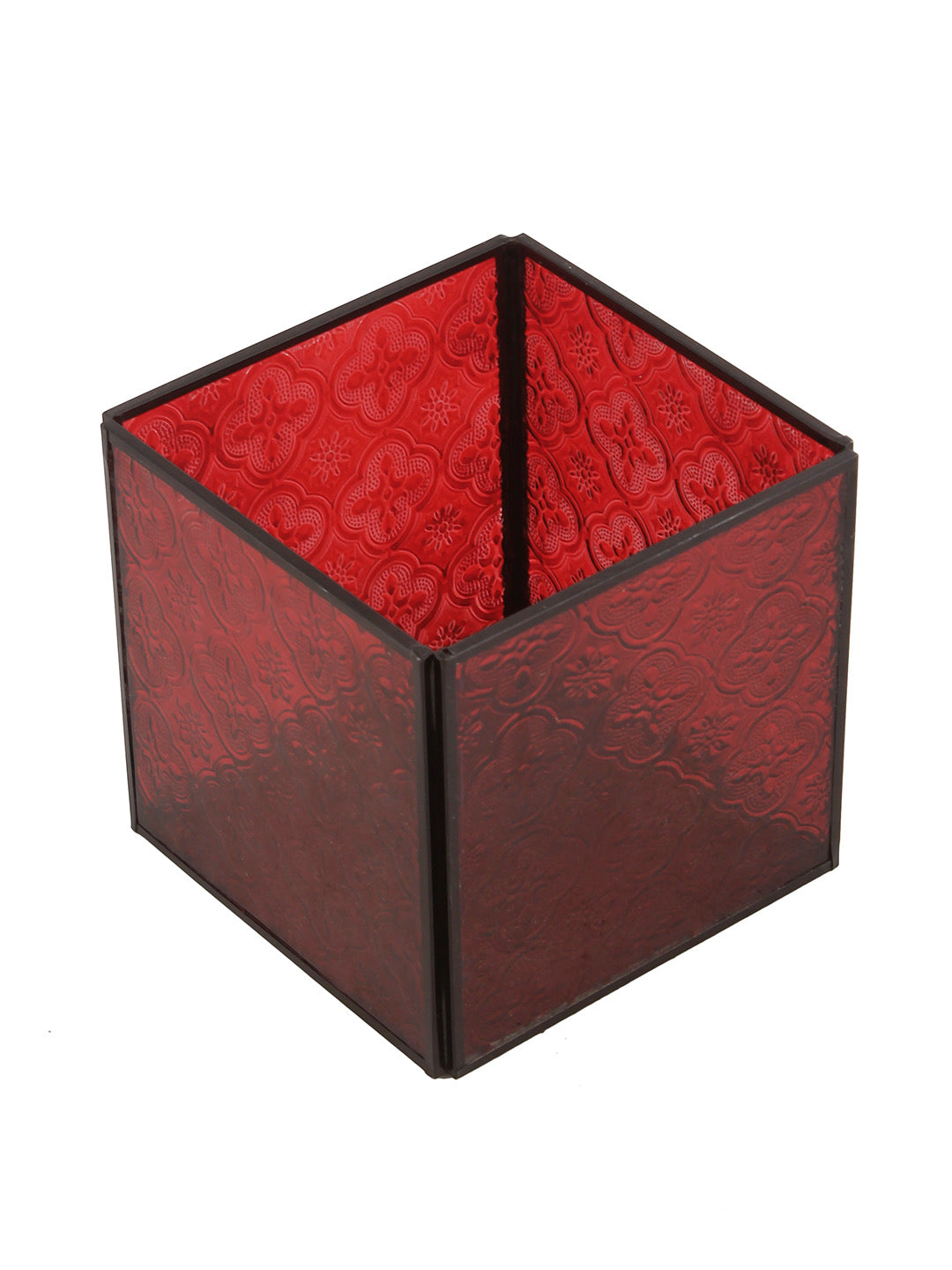 TAYHAA Red Metal & Glass Morrocan Lantern - Default Title (LAM19930)