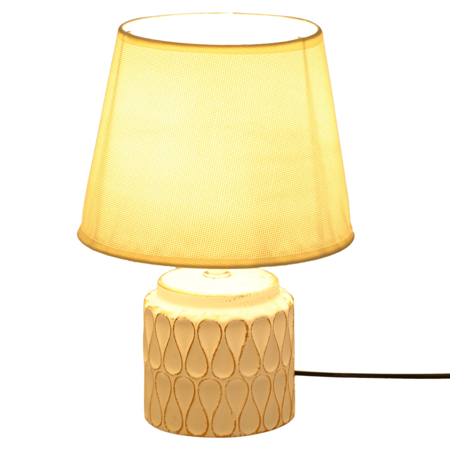 Uniquely Crafted White Ceramic Table Lamp - Default Title (LAM2298WH)