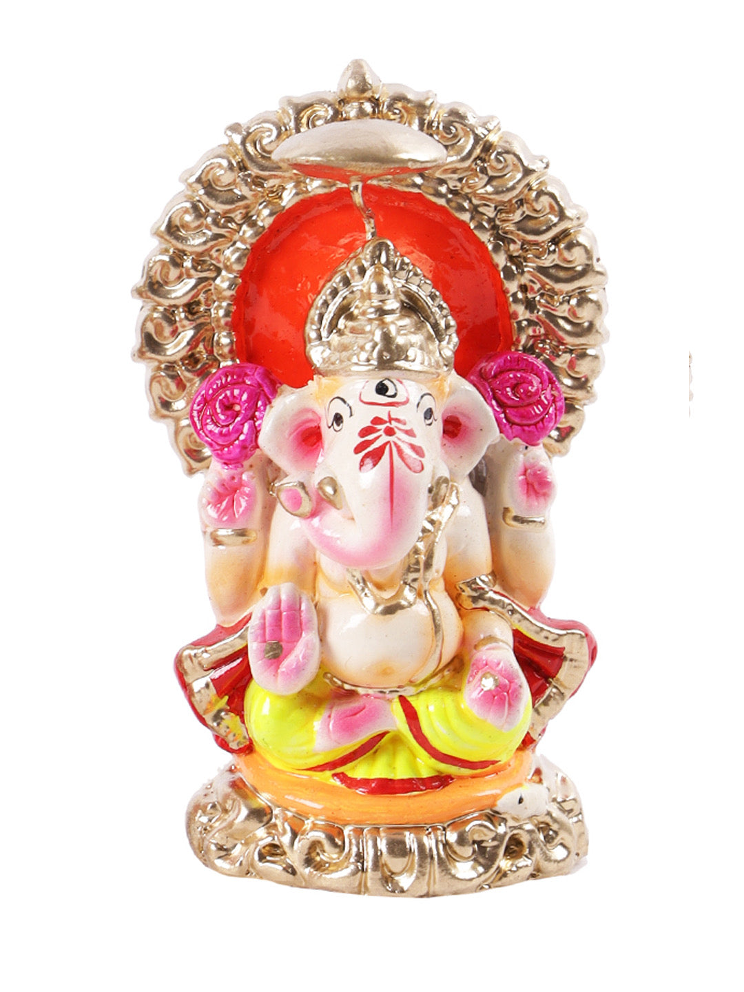 Golden Throne handcrafted Laxmi Ganesh idol set - Default Title (LG2205)
