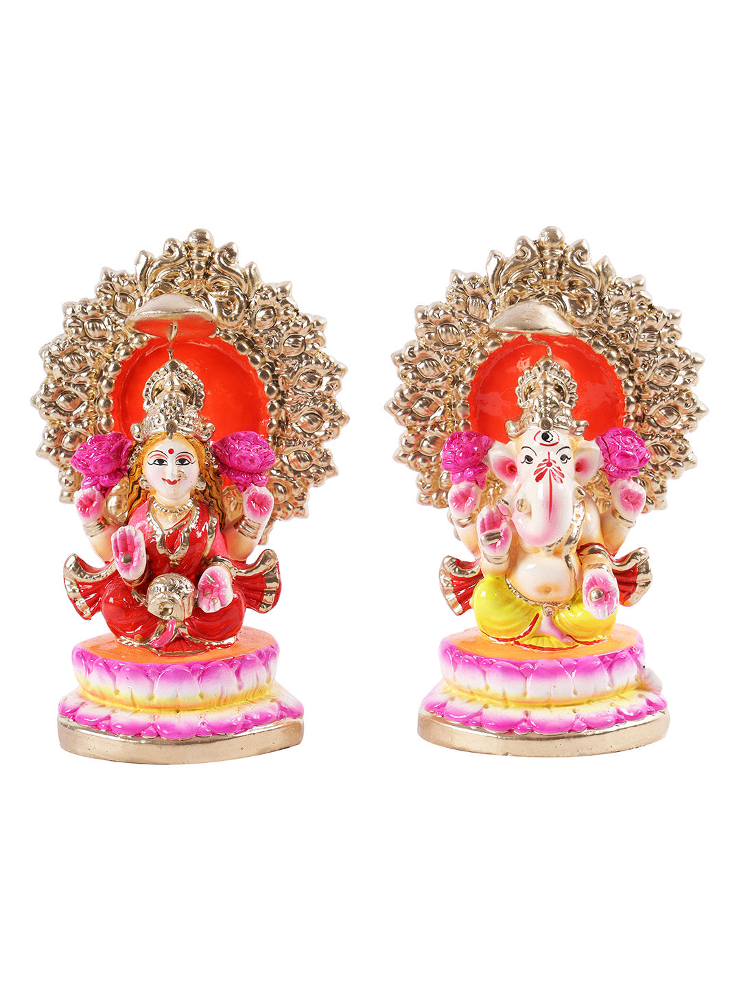 Handpainted Laxmi Ganesh idol set - Default Title (LG2206)