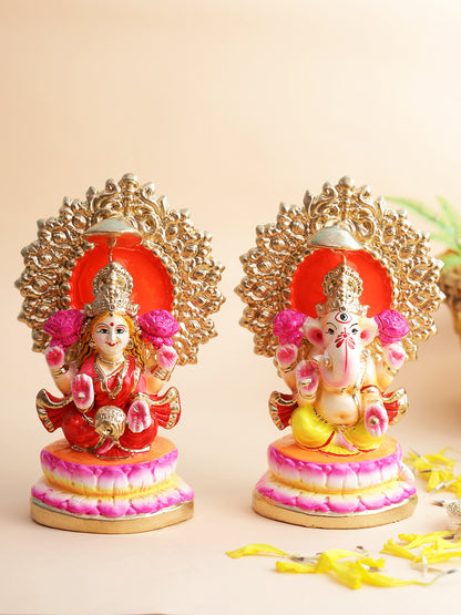 Handpainted Laxmi Ganesh idol set - Default Title (LG2206)