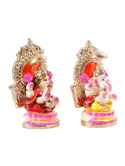 Laxmi Ganesh Idol Set Sitting on Throne - Default Title (LG2207)