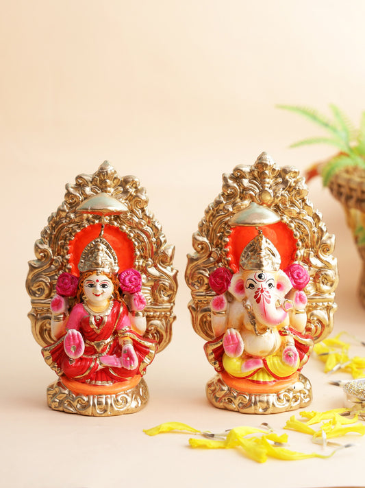 Handcrafted Laxmi Ganesh idol set - Default Title (LG2208)