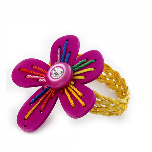 Embroidered Floral Shape  Bracelet Lumba Rakhi - Default Title (LM171117)