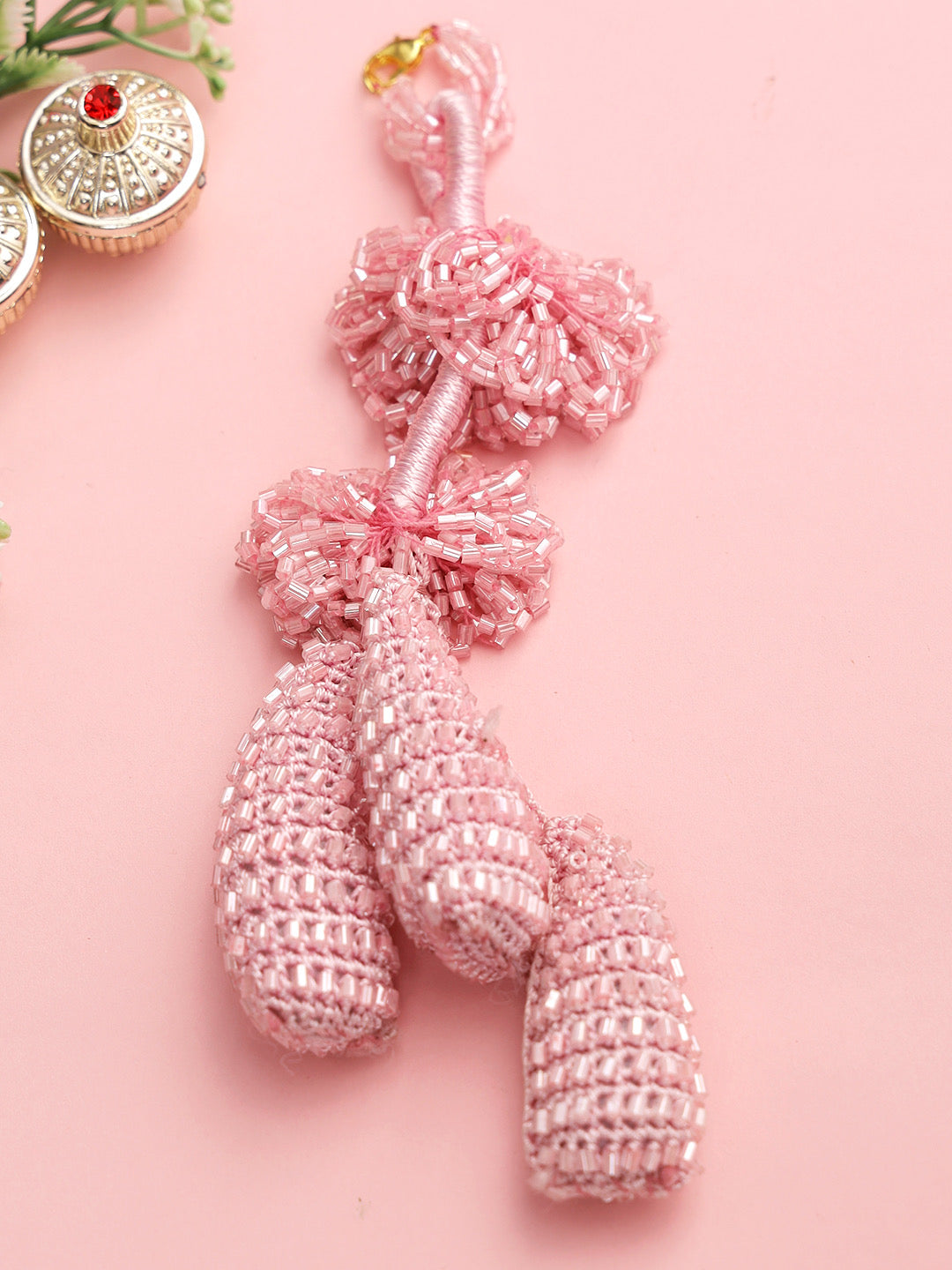 Pink Weaved Lumba Rakhi - Only Rakhi (LM22904)