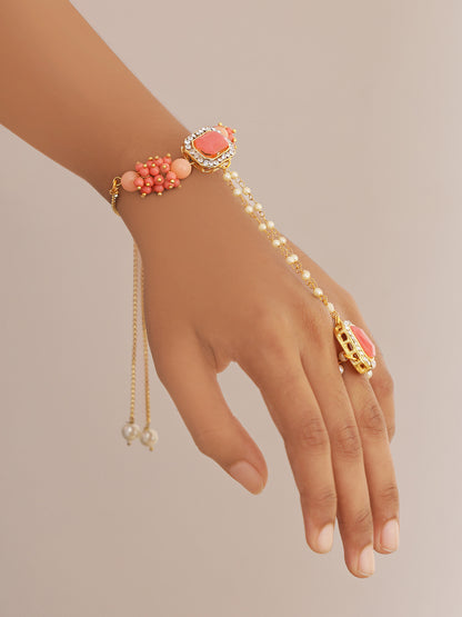 American Diamonds  and Stone Stud Hathphool Rakhi - Only Rakhi (LM22921)