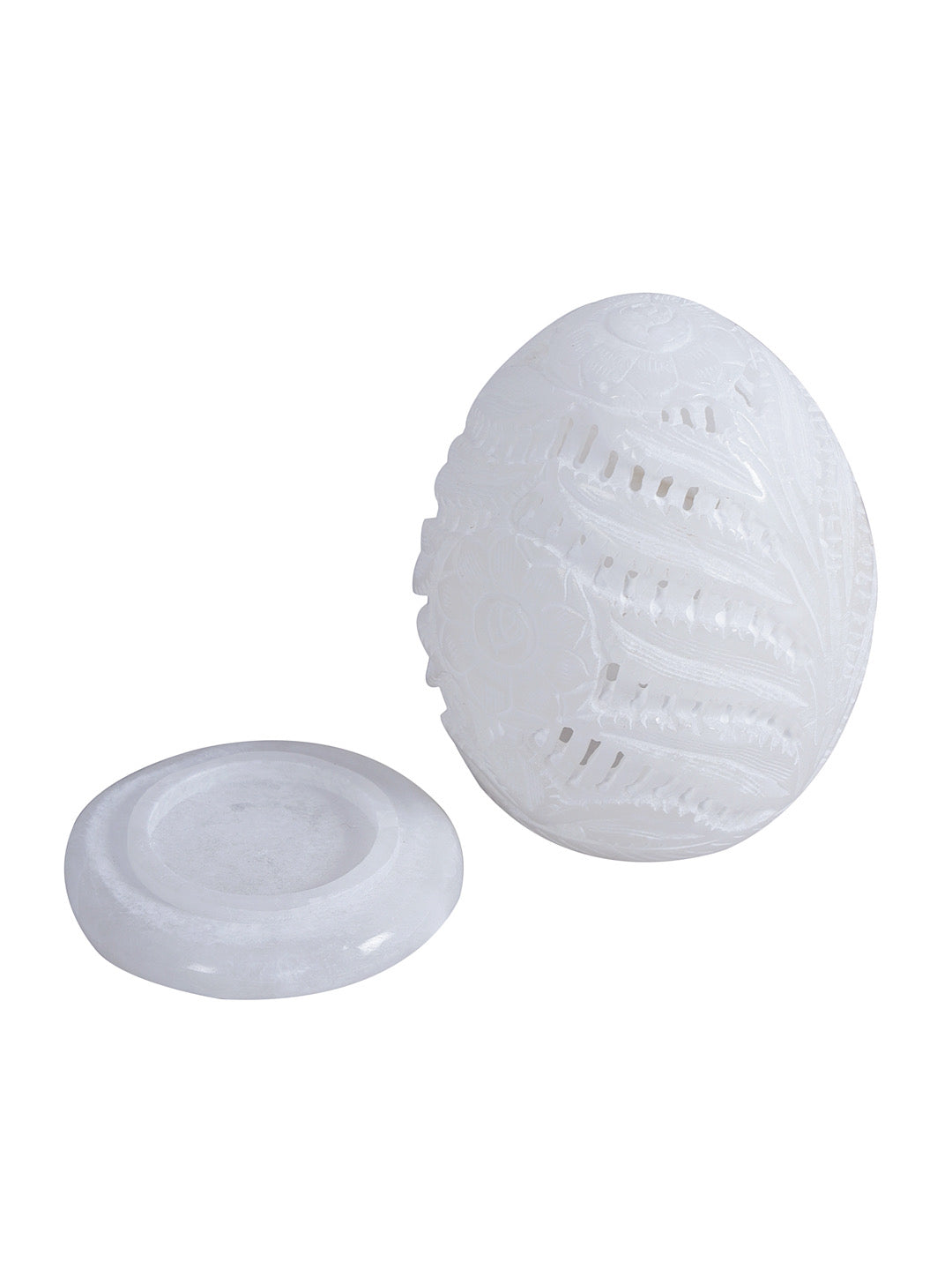 Egg Shaped marble Tealight Holder - Default Title (MARA2214)