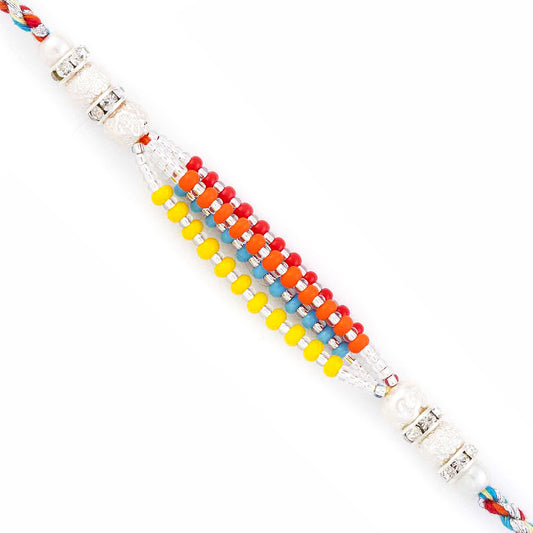 Pretty Colorful Beads Thread Rakhi - Default Title (PRS1706)