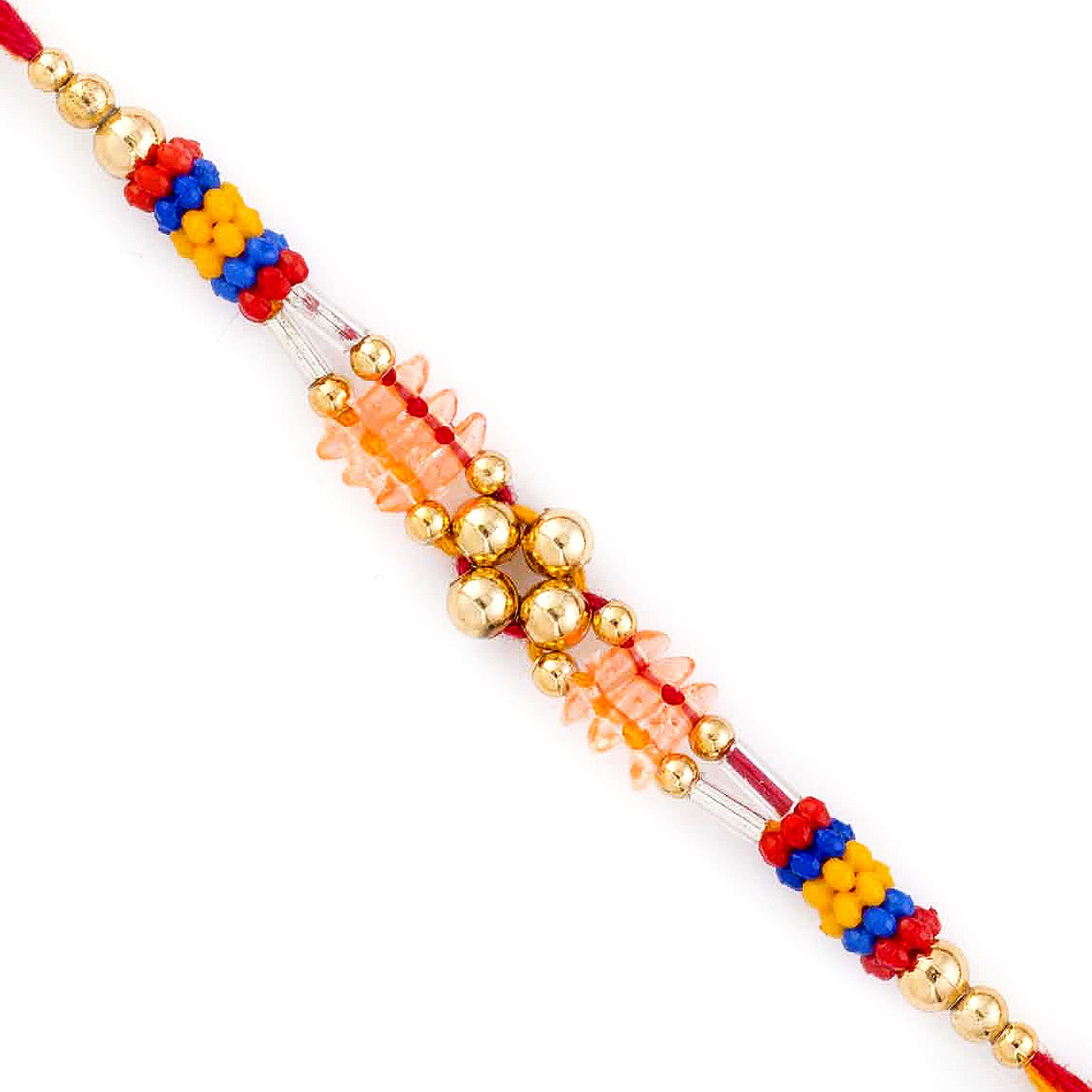 Aapno Rajasthan Royal Shade Beads Thread Rakhi - Default Title (PRS1762)