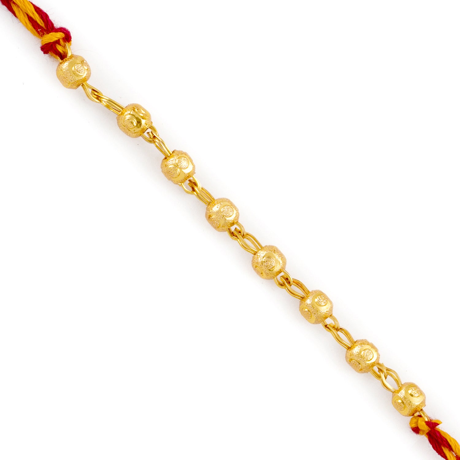 Aapno Rajasthan Golden Beads Mauli Rakhi - Default Title (PRS1819)