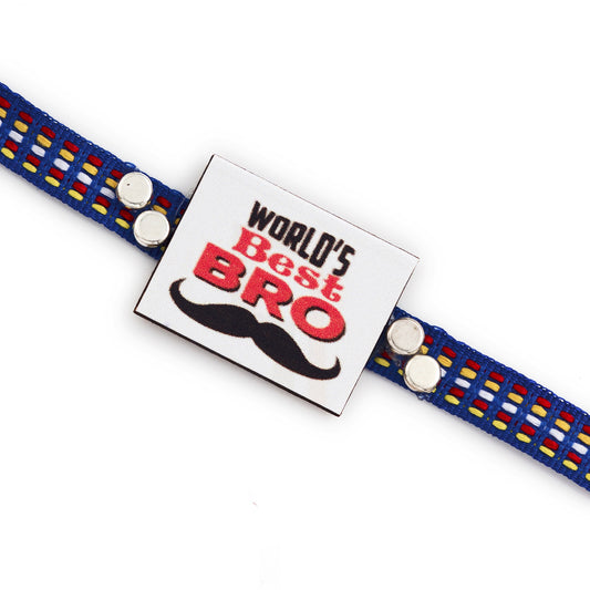 Aapno Rajasthan World's Best Brother Motif Rakhi - Default Title (PRS18312)