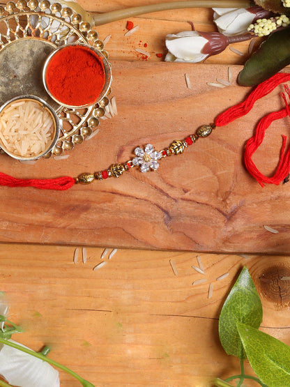 Beautiful White Flower Rakhi - Default Title (PRS2162)