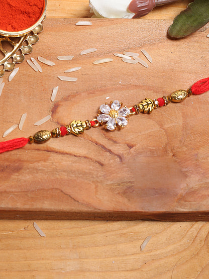 Beautiful White Flower Rakhi - Default Title (PRS2162)