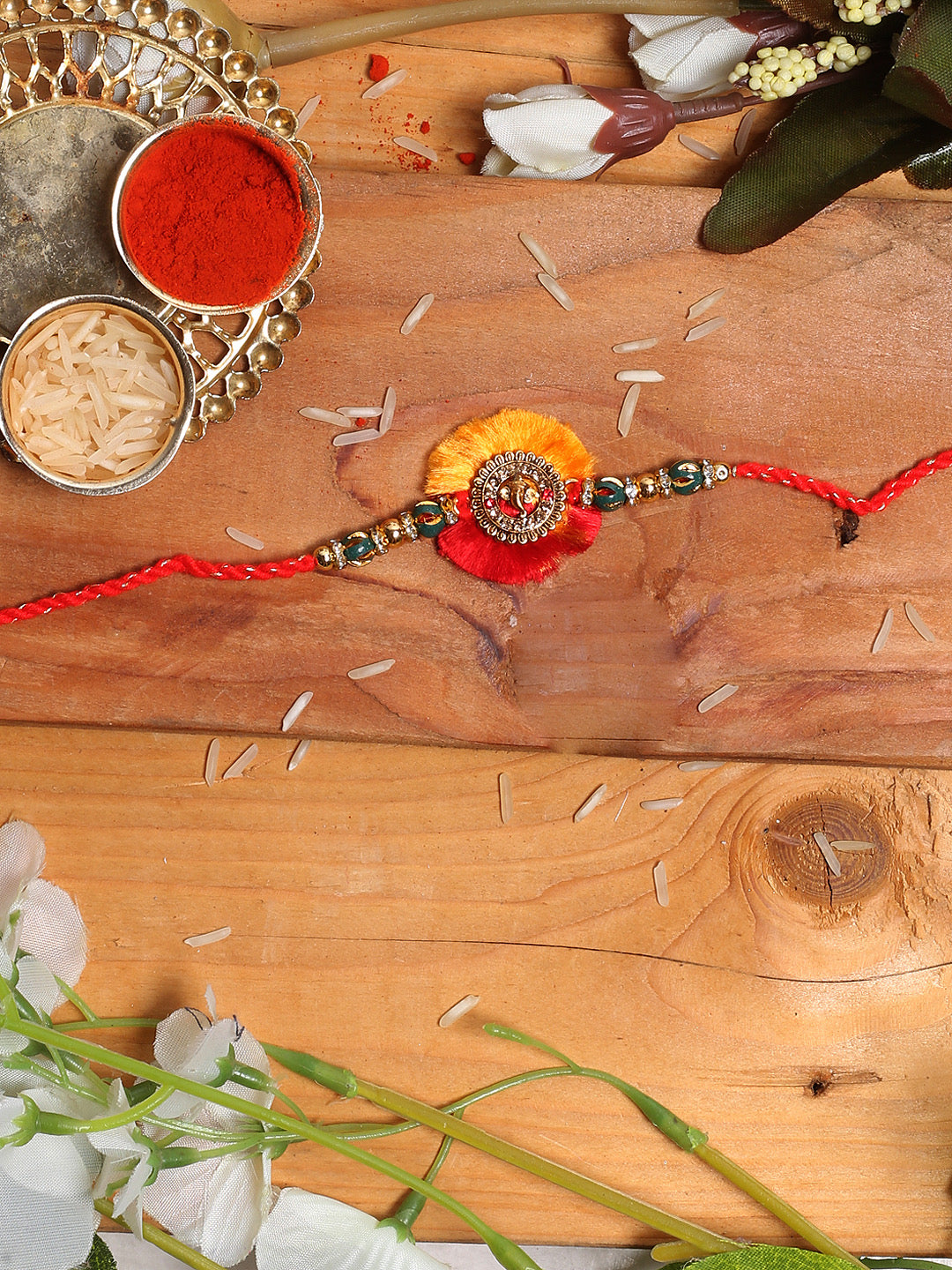 Handcrafted Lord Ganesha Rakhi - Default Title (PRS2168)