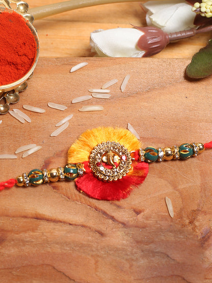 Handcrafted Lord Ganesha Rakhi - Default Title (PRS2168)