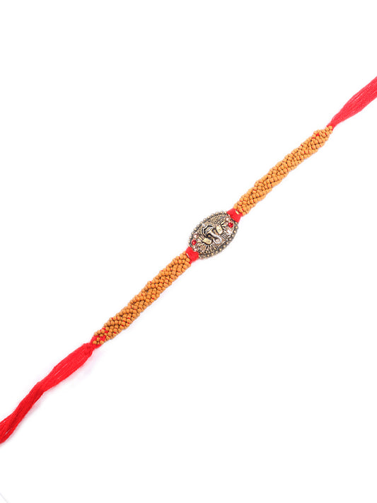 Antique Lord Ganesha Brass Rakhi - Default Title (PRS2170)