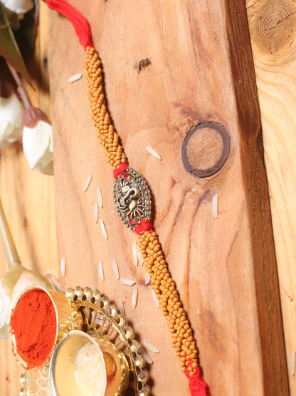 Antique Lord Ganesha Brass Rakhi - Default Title (PRS2170)