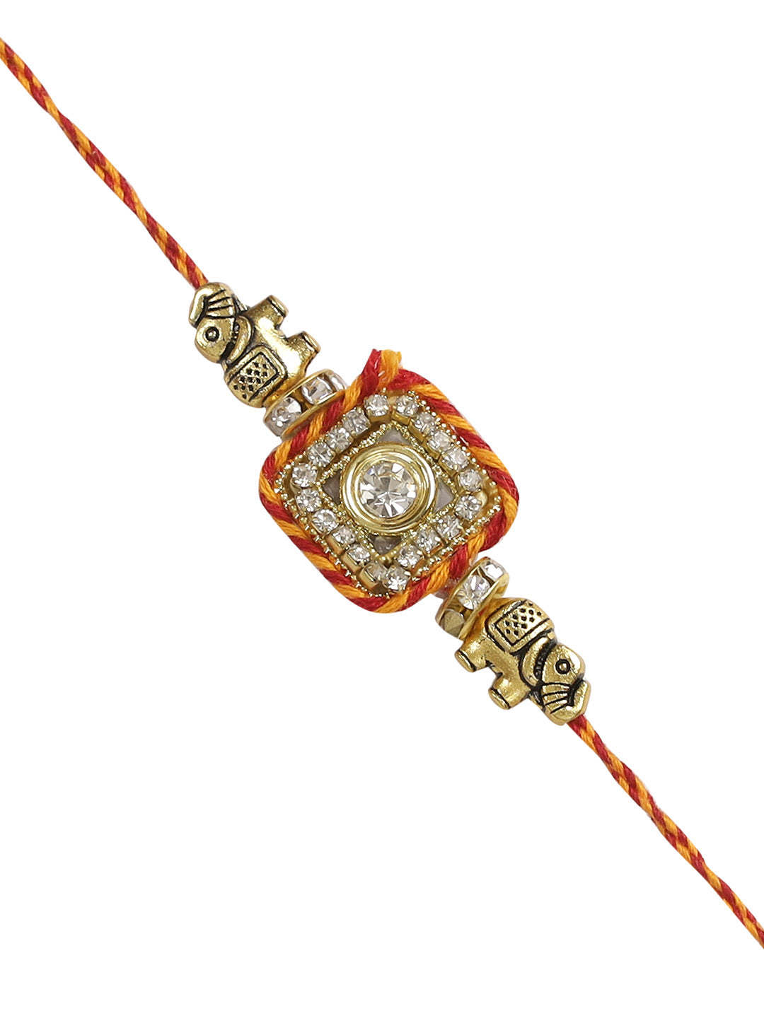 Square Shaped Elephant Rakhi - Only Rakhi (PRS2206)