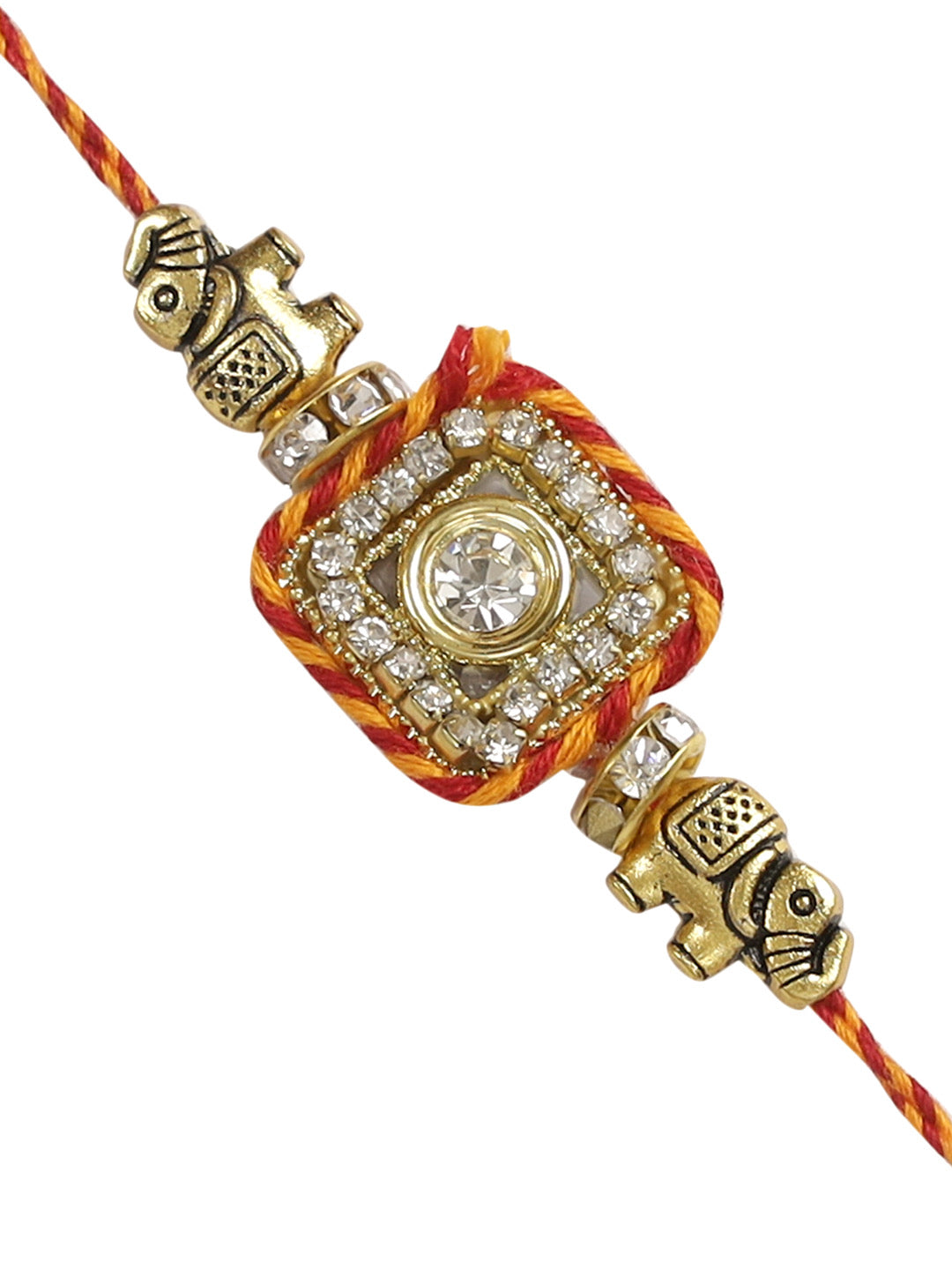 Square Shaped Elephant Rakhi - Only Rakhi (PRS2206)