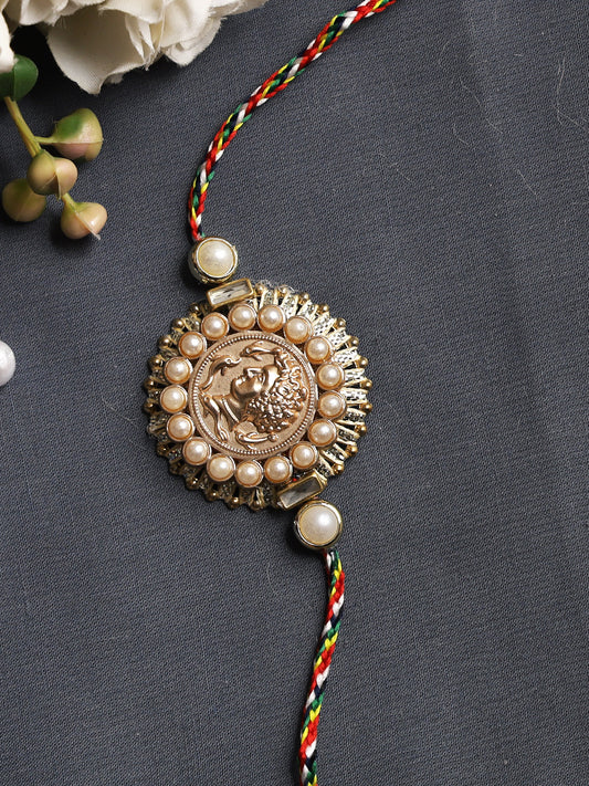 Antique Coin Styled Rakhi - Only Rakhi (PRS2208)