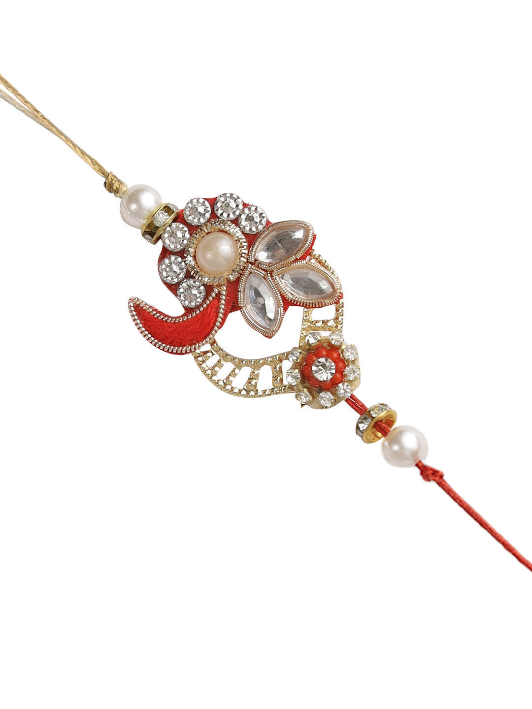 Artistic Kundan Embedded Rakhi - Only Rakhi (PRS2217)