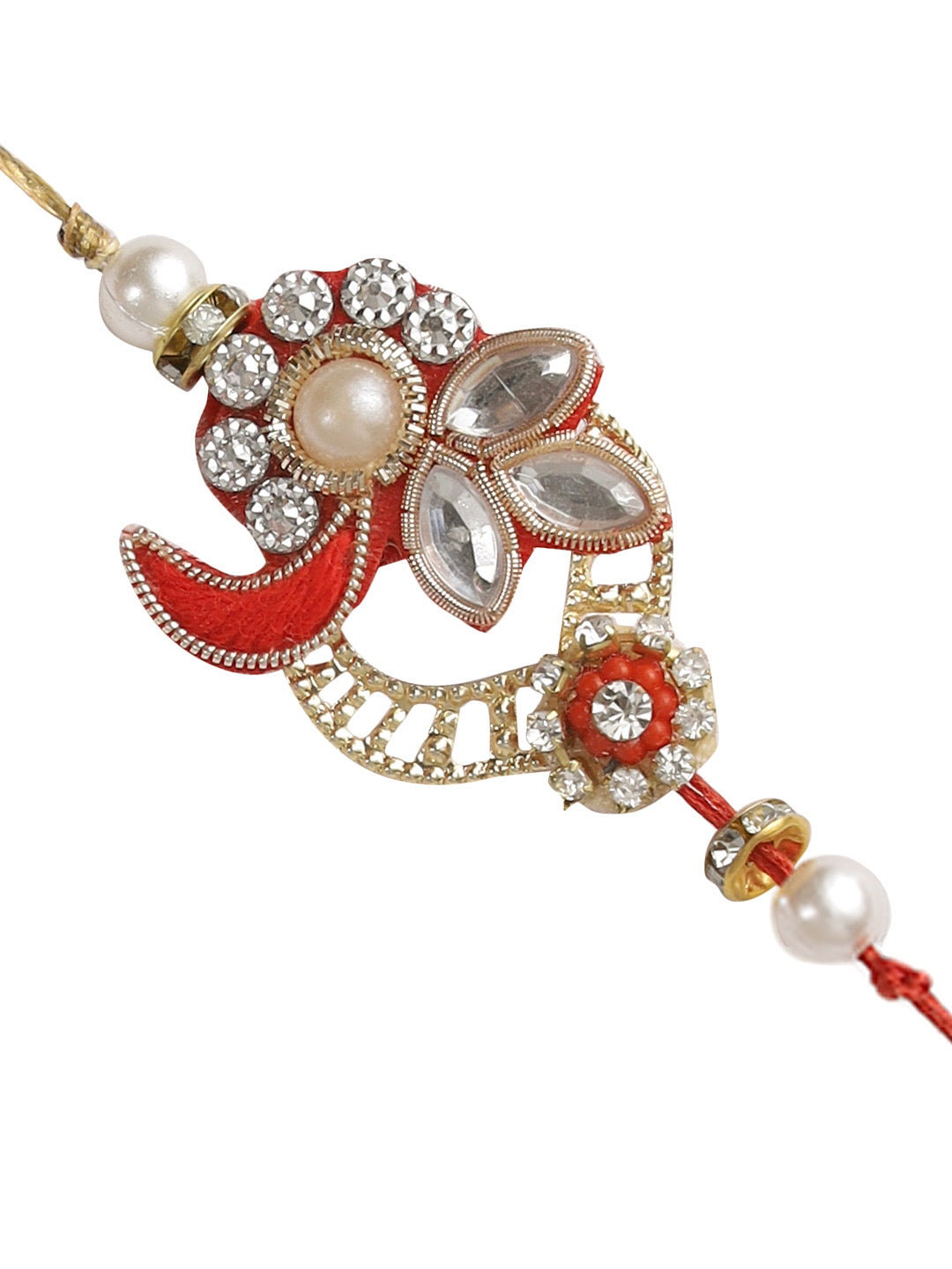 Artistic Kundan Embedded Rakhi - Only Rakhi (PRS2217)