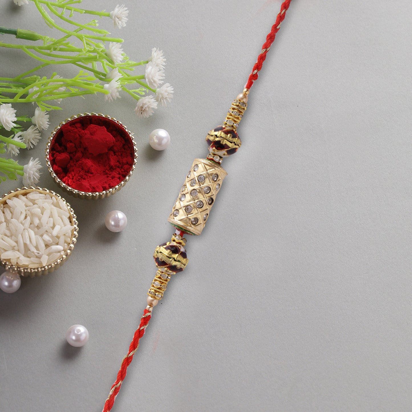 Golden Bhaiya Rakhi - Only Rakhi (PRS2236)