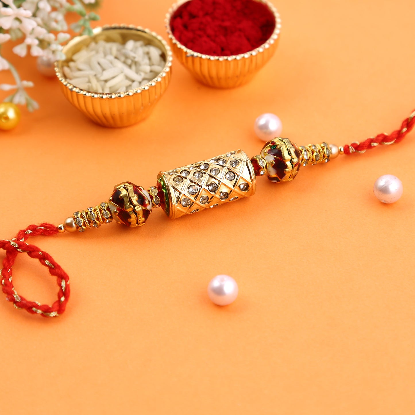 Golden Bhaiya Rakhi - Only Rakhi (PRS2236)