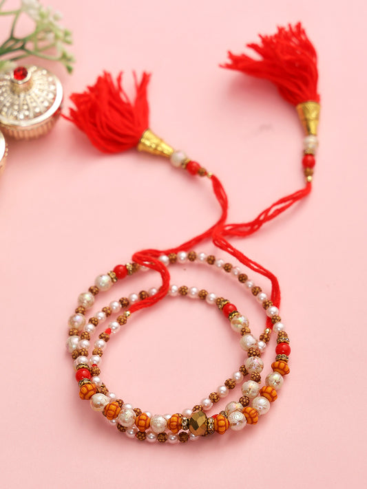 Bracelete Style Rudraksh Rakhi - Only Rakhi (PRS2241)