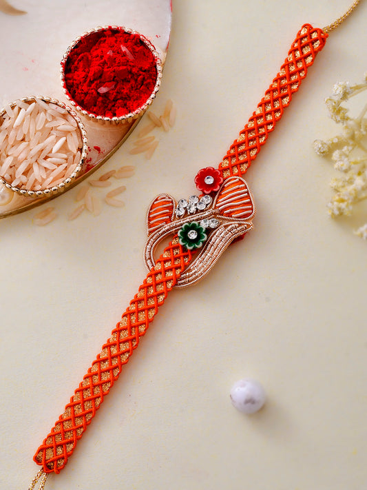 Designer Beads Crafted jaali Patterned Rakhi - Only Rakhi (PRS2303)