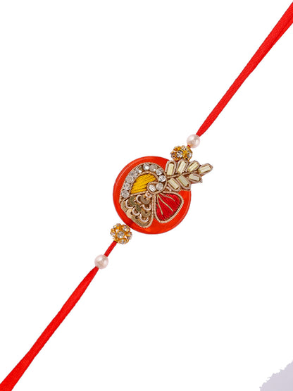 Sequin and Kundan Embellished Resin Based Rakhi - Only Rakhi (PRS2309)
