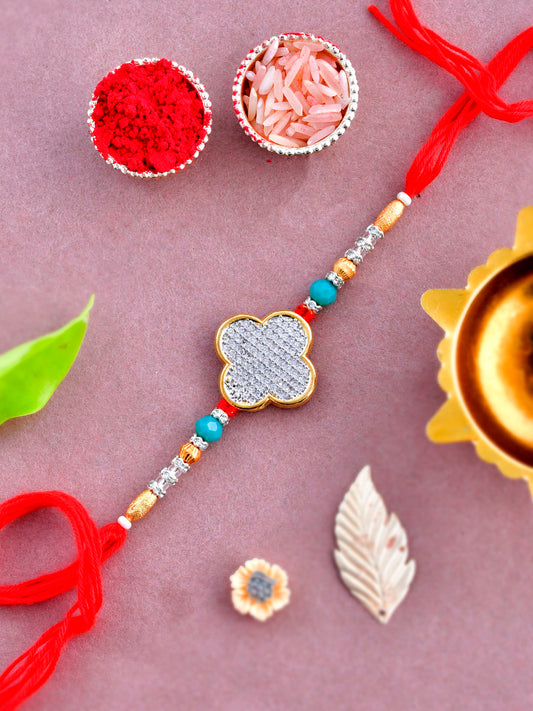 Swarowski Embellished Colorful Beaded Rakhi - Only Rakhi (PRS23103)